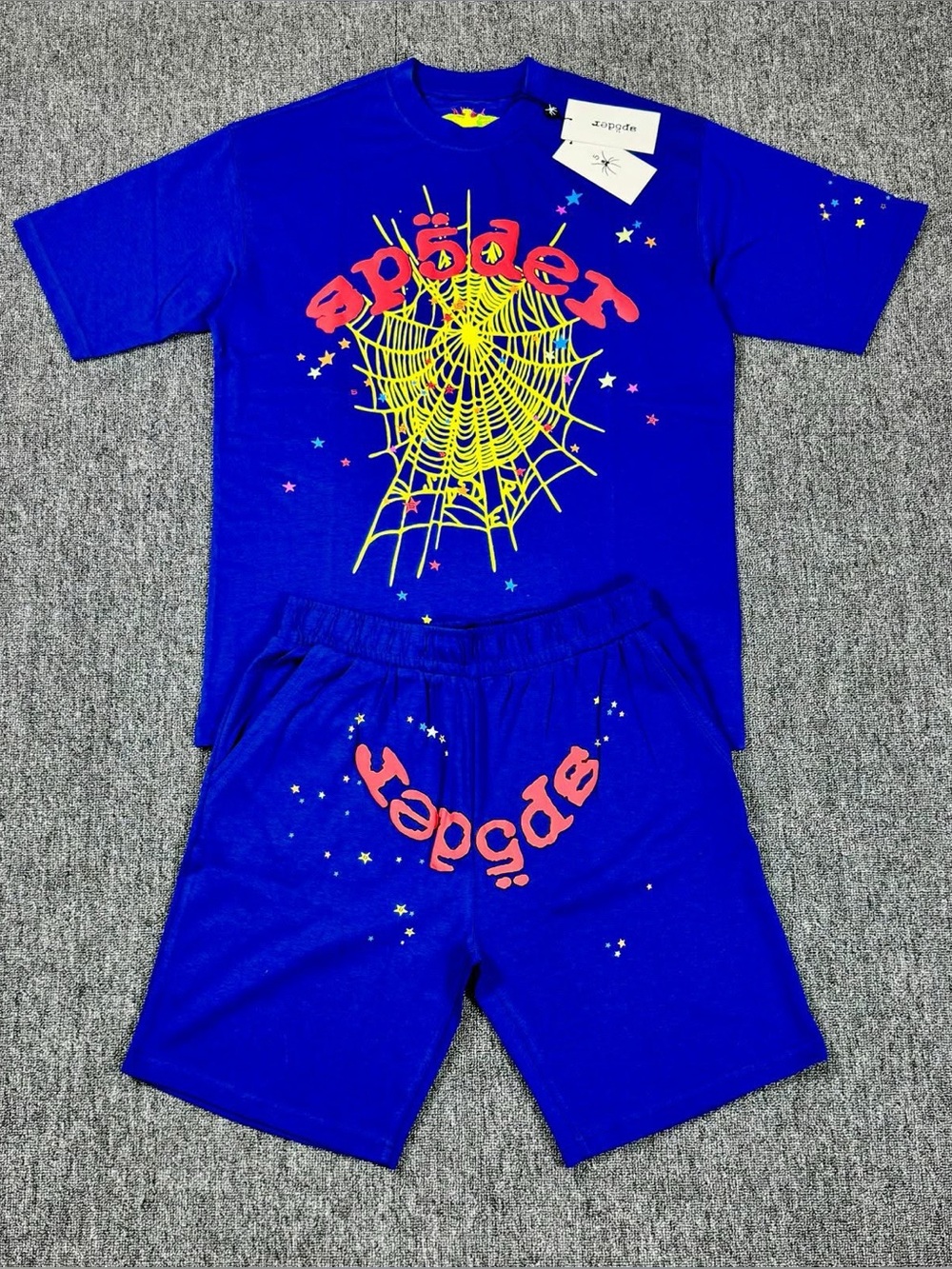 Sp5der men short set